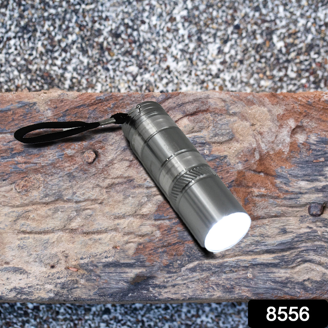 Portable Mini Torch Flashlight 9 Led Powerful High Lumens Pen Light Easy To Carry Portable Pocket Compact Torch For Emergency 3 Battery Operated (Battery Not Included 1 Pc)