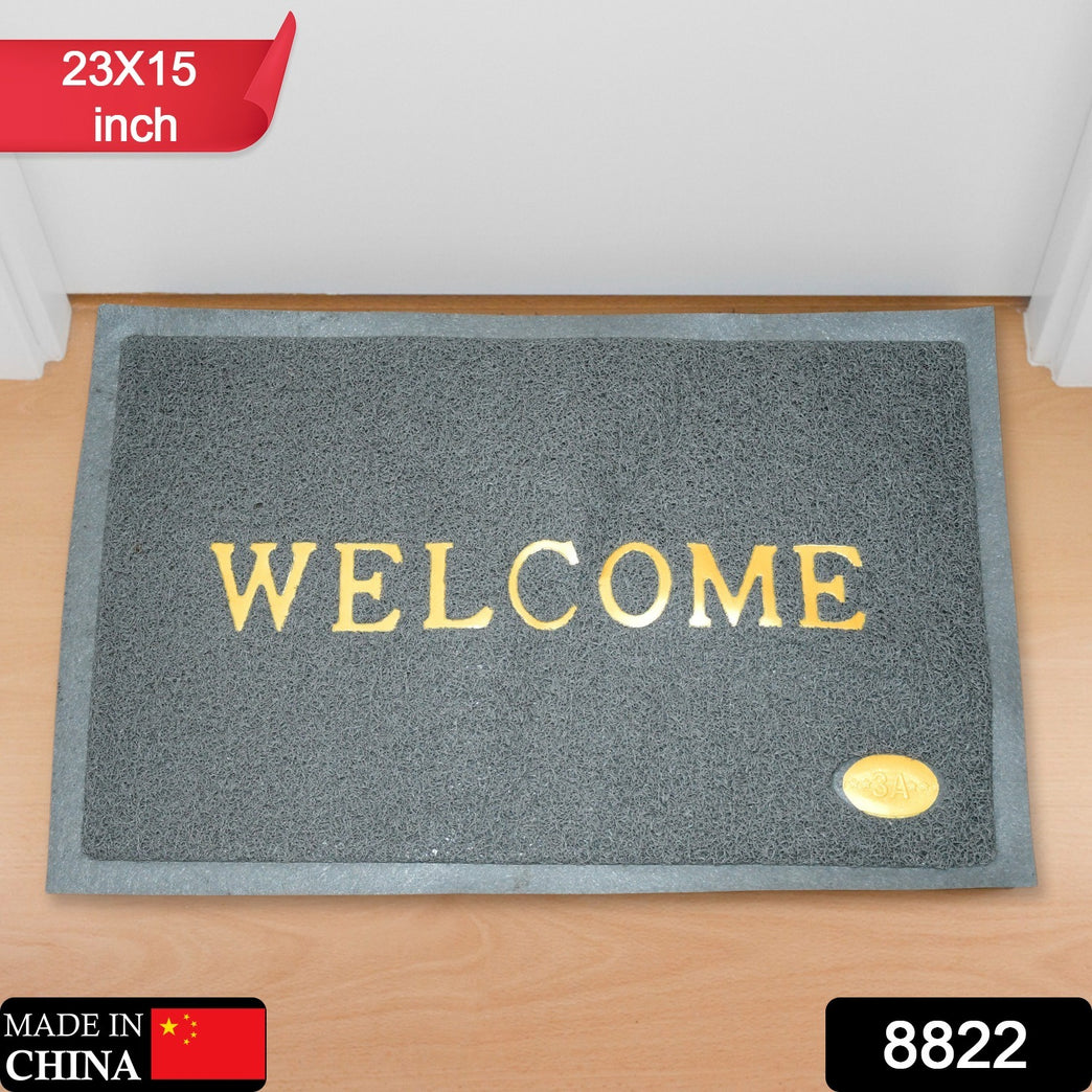 8822 Welcome Door Mat For Home Entrance Outdoor Mat Anti Slip Heavy Duty And Waterproof Easy To Clean For Entry For Bedroom Living Room (23x15 Inch)
