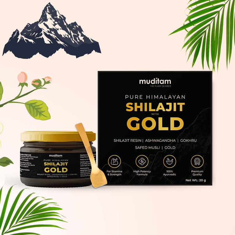 Himalayan Shilajit Gold Resin 20g Helps Improve Stamina Contains Gold