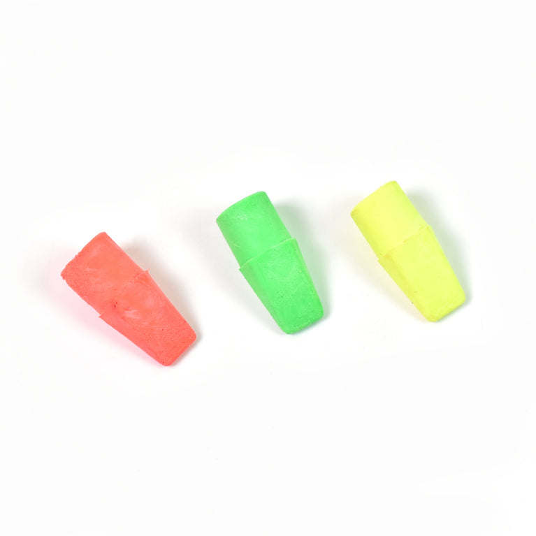 Pencil Top Eraser Rubber Erasers (1 Pc Mix Colour Design)