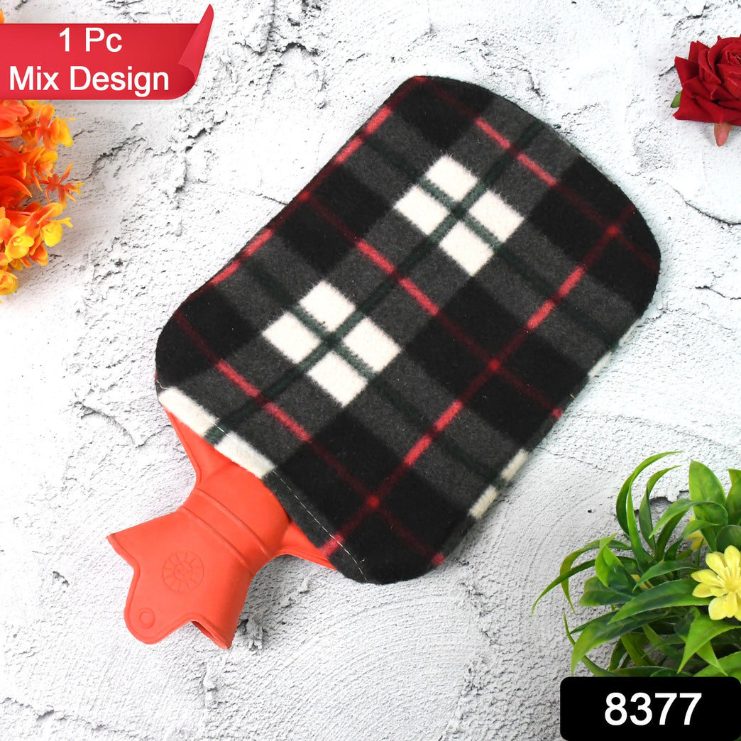 Hot Water Bottle Bag With Cover For Pain Relief (1 Pc Mix Design Size)