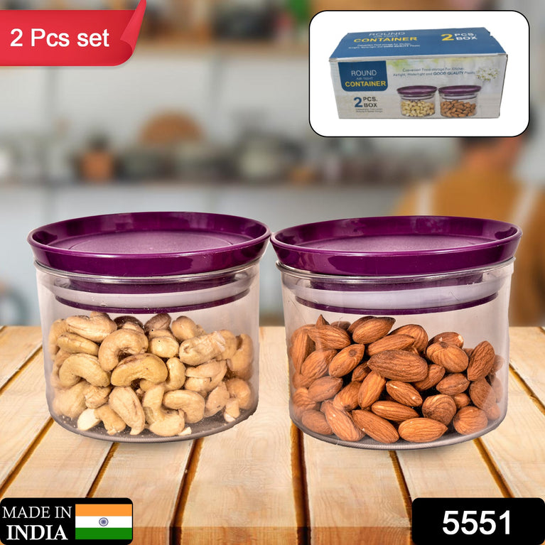 5551 Air Tight Unbreakable Kitchen Jar Set Food Storage Containers For Dry Fruits Spices Snacks Pulses