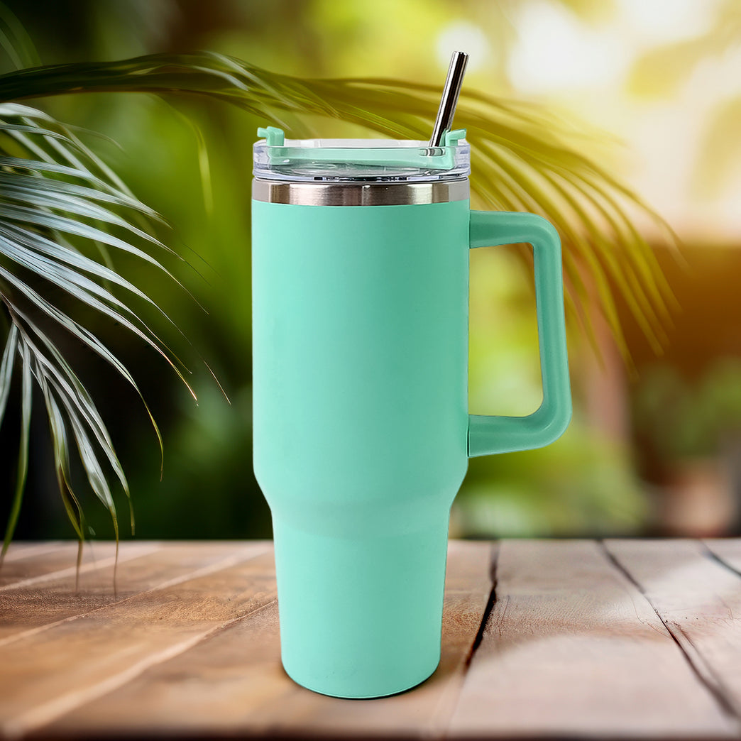1200 Ml Insulated Tumbler With Lid And Straw Thermal Cope Beer (1200ml 1 Pc)
