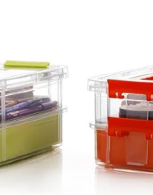 2 Layer Stack &Box Carry ,Transparent Rectangular Multi Utility Detachable