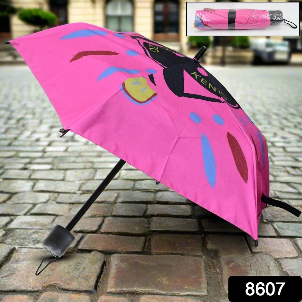 3-fold Sun Rain Protective Foldable Umbrella (1 Pc)