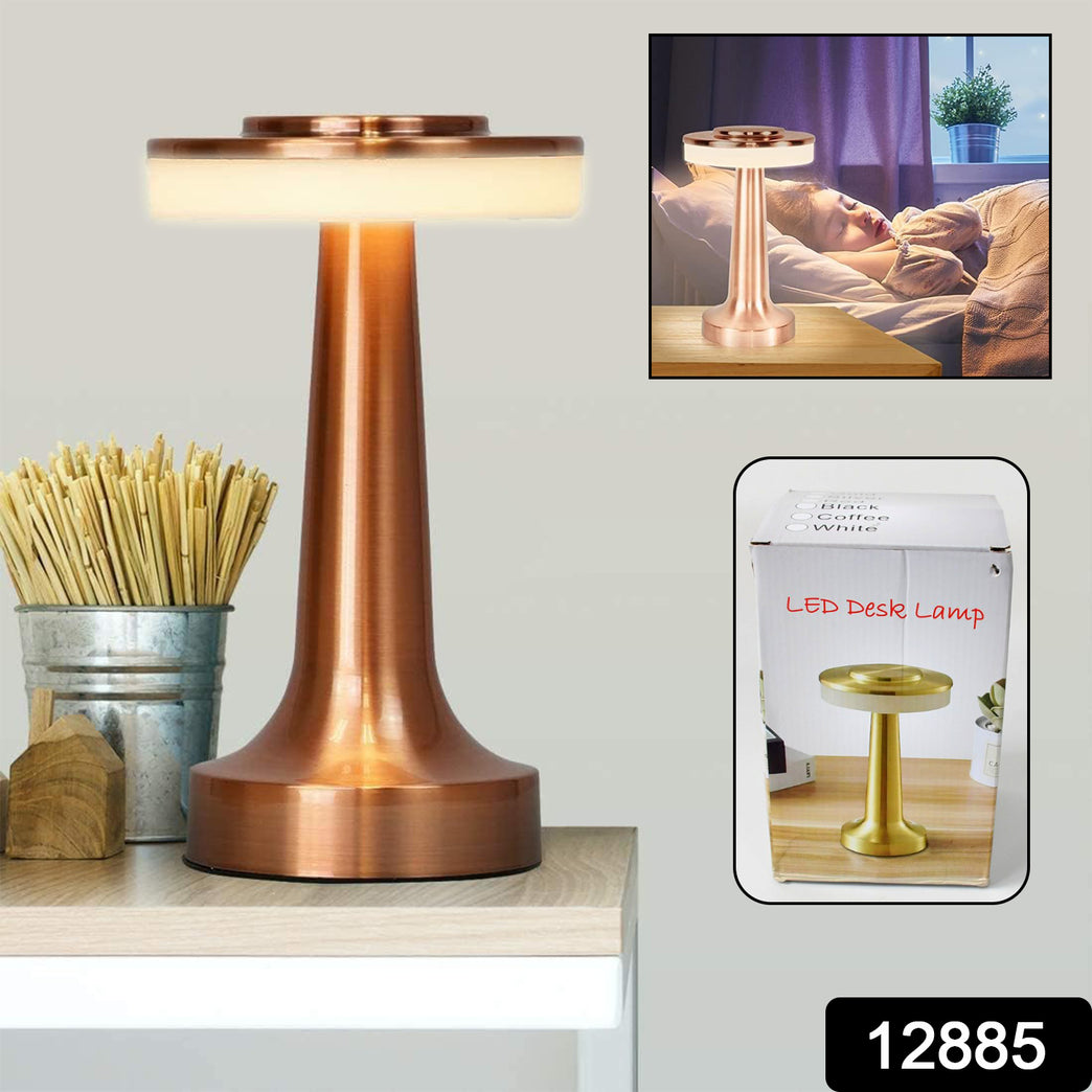 Led Lamp With Touch Control Decorative Desk Lamp Portable Metal Led Table Lamp Usb Rechargeable 3 Color 3 Levels Brightness Dimmable Eye Protection Modern Lamp For Home Decor Party Kids Room Bedroom (1 Pc)
