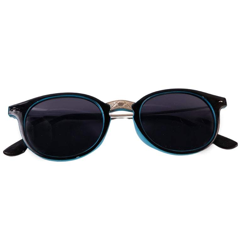 Sky Blue Uv Protected Round Sunglasses Classic Sunglasses For Men Women Lightweight