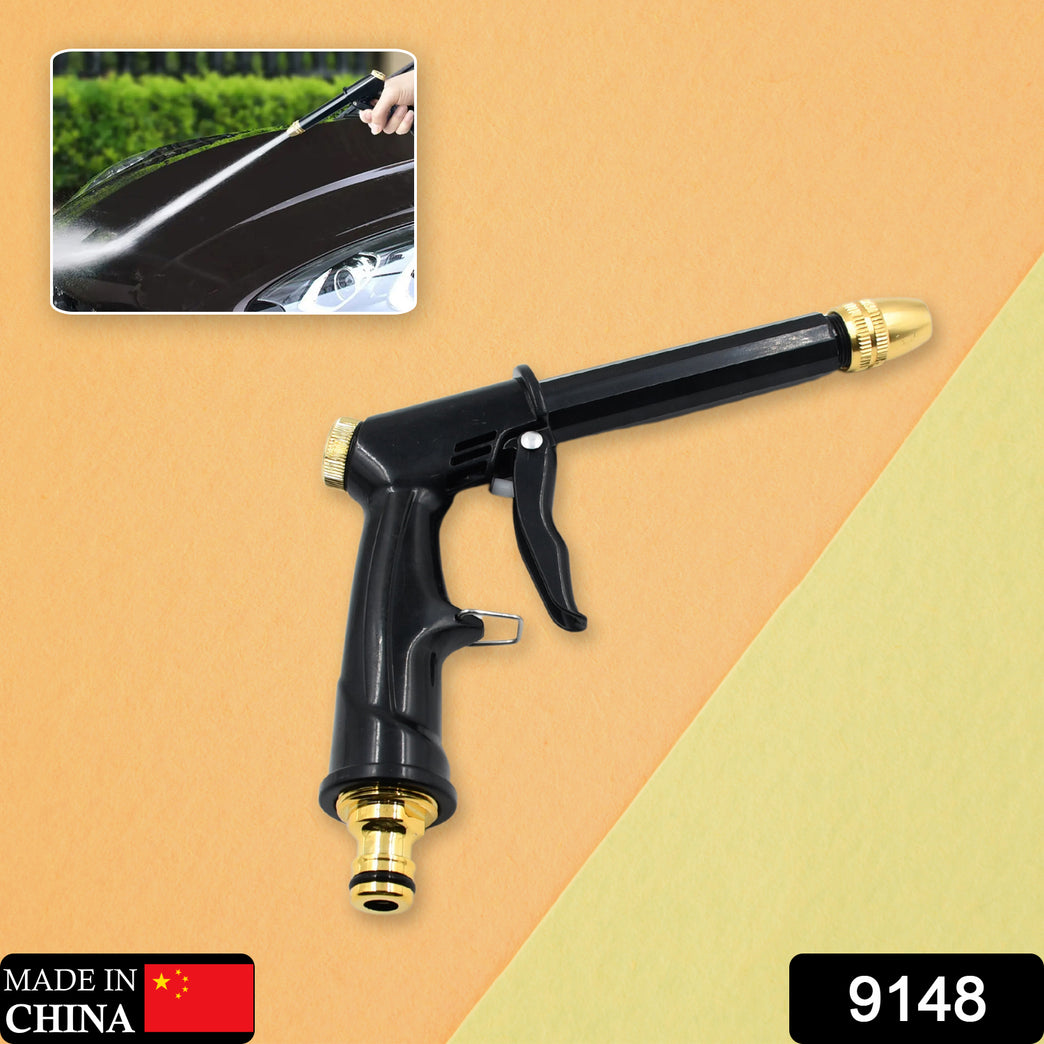9148 Plastic Body Metal Trigger Brass Nozzle Water Spray Gun For Water Pipe Non-slip Comfortable Grip Multiple Spray Modes Ideal Pipe Nozzle For Car Wash Gardening Other Uses