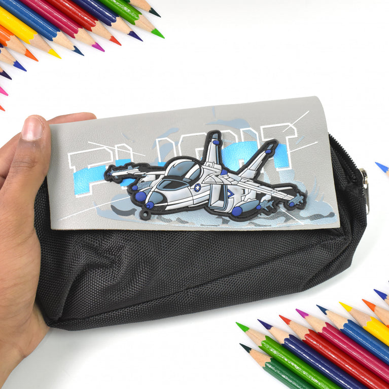 Pencil Pouch With Zipper Students Pencil Case Large Capacity Makeup Pouch Stationery Bag (1 Pc 2 Compartment)