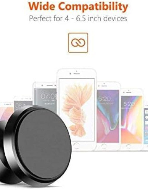 360 Degree Rotating Magnetic Mobile Holder Aluminium Metal Portable for Car, Office, Desk, Home and Table