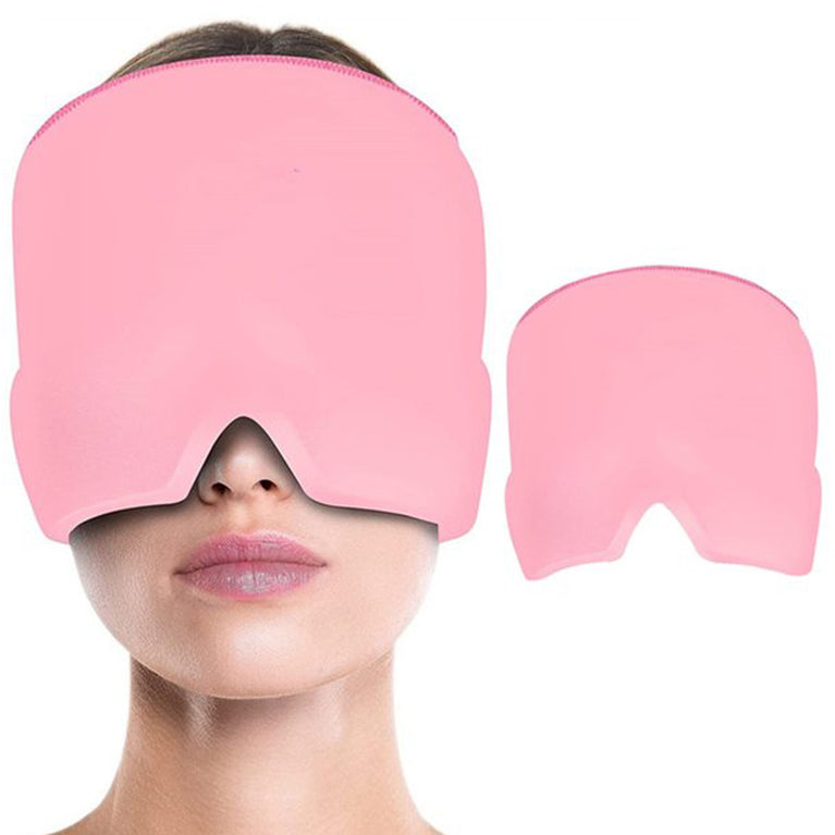1204 Headache Relief Hat Migraine Cap Wearable Migraine Mask Ice Head Wrap For Tension Headache Puffy Eyes Sinus Headache Stress Relief