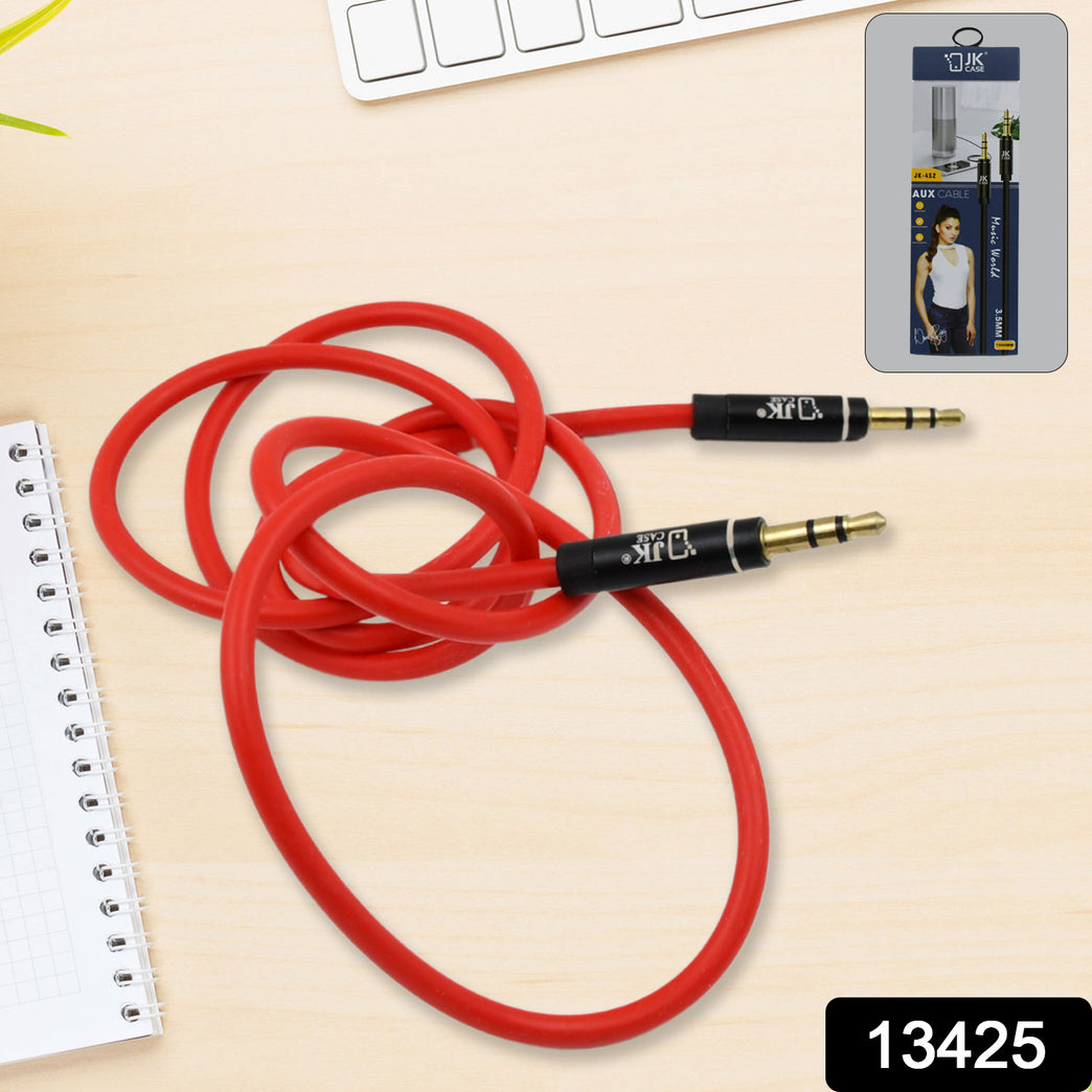 Aux Cable 3.5mm Gold-plated Pin For Mobile And Tablet Home Car (1 Pc 1000mm)