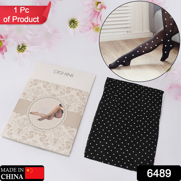 6489 Body Stocking Cloth White Dot Design Stocking Cloth With Elastic Cloth Best Soft Material Cloth