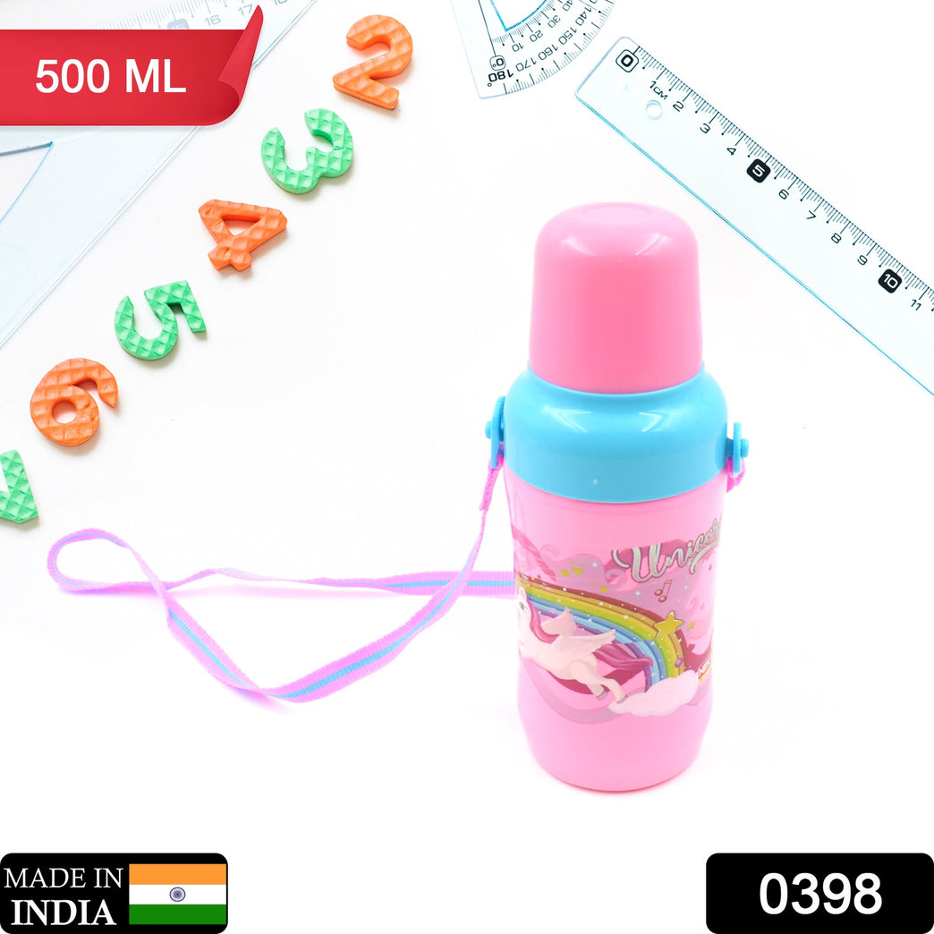 0398 Plastic Sports Insulated Water Bottle With Dori Straw Easy To Carry High Quality Water Bottle Bpa-free Leak-proof For Kids School For Fridge Office Sports School Gym Yoga (1 Pc 500ml)