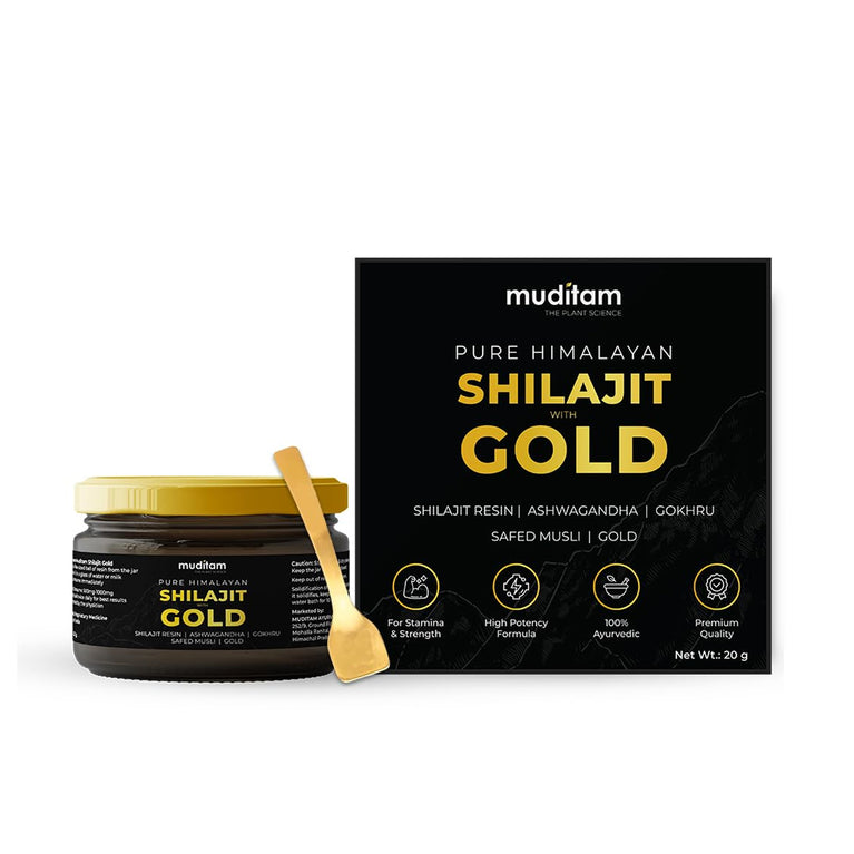 Himalayan Shilajit Gold Resin 20g Helps Improve Stamina Contains Gold