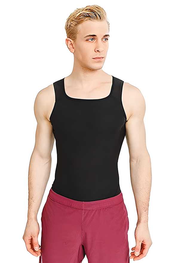 MM1Body Shapper Vest for Men Premium Workout Tank Top Polymer Shapewear Sauna Vest