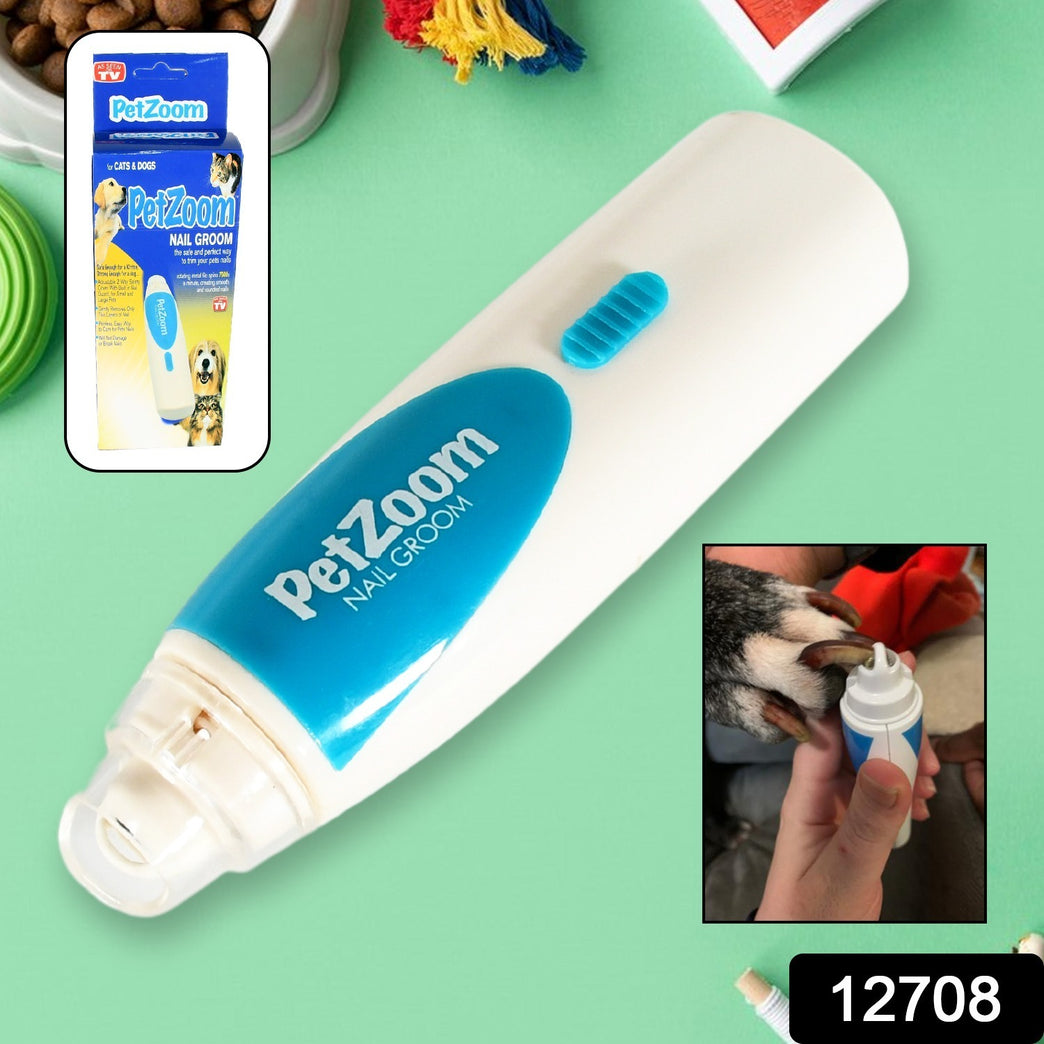 12708 Electric Pet Nail Paw Trimmer Clipper For Dogs And Cats Nail Grinding Trimmer Cordless For Dogs Cats (1 Pc Battery Not Included)