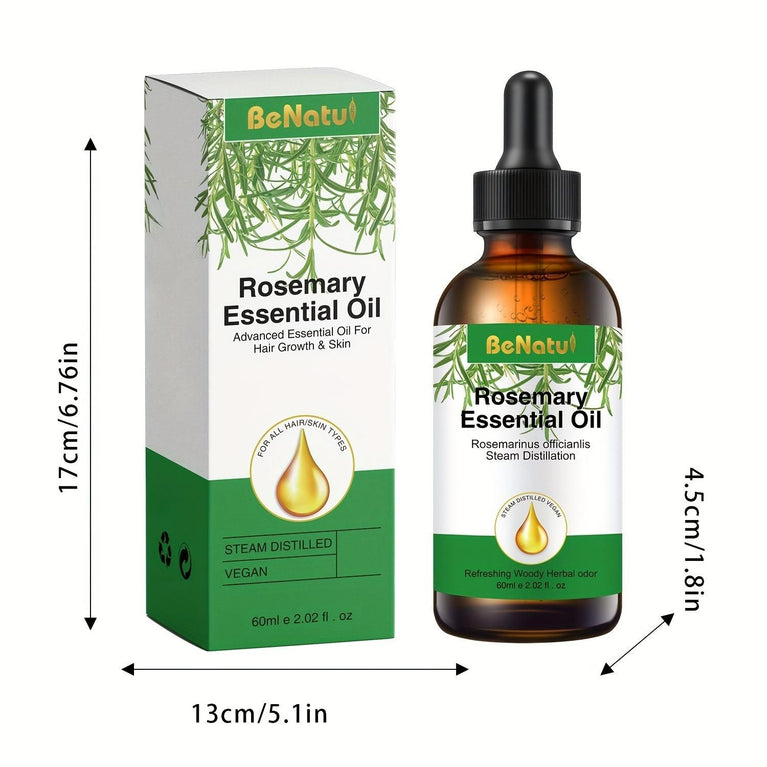 Organic Rosemary Essential Oil for Hair 30ml Pack of 2