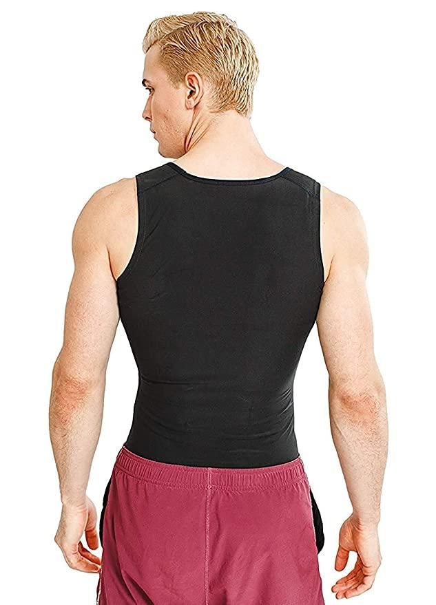 MM1Body Shapper Vest for Men Premium Workout Tank Top Polymer Shapewear Sauna Vest