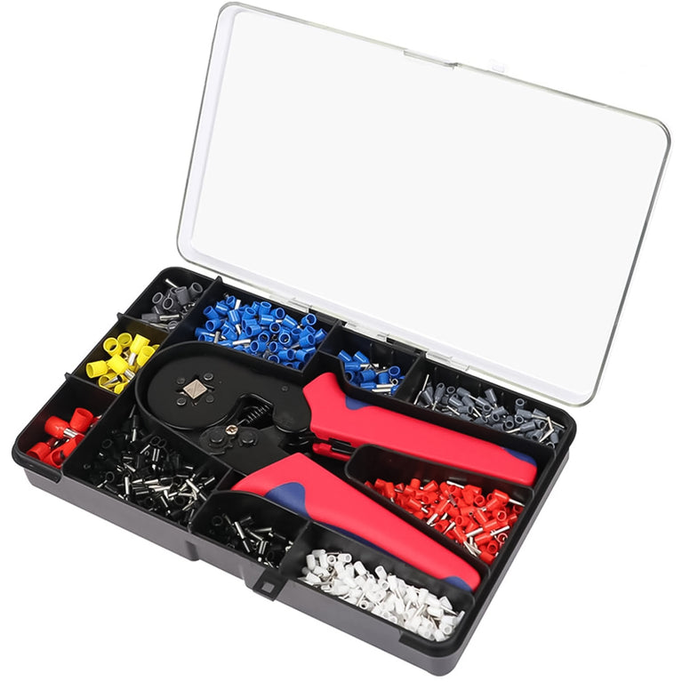 Wire Ferrule Kit With 1200pcs Wire End Ferrules Crimper Plier