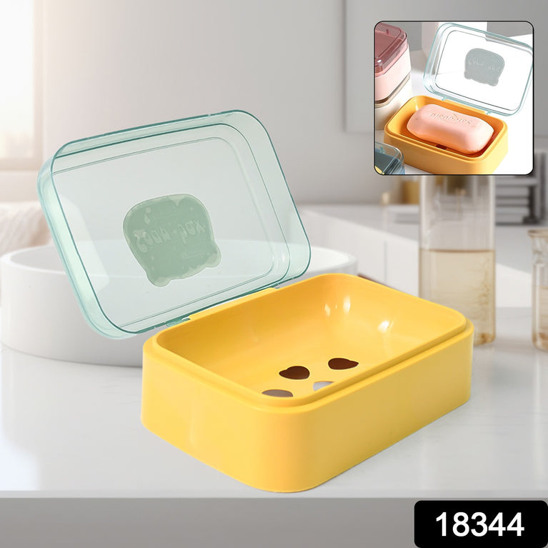 Plastic Soap Dish Portable Plastic Self Draining Soap Holder (1 Pc Mix Color)