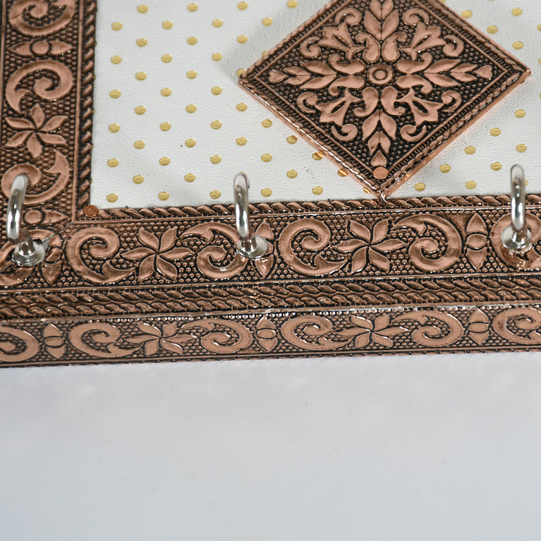 7598 Handicraft Meenakari Wooden Keyholder Wall Hanging Key Holder Style For Your Home Decor Gift Keys Stand For Entryway Kitchen Office Bedroom Decorative Keys Organizer Keyholder (2 Pc Set)