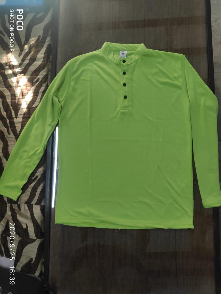 Cotton Blend Solid Full Sleeves T-Shirt