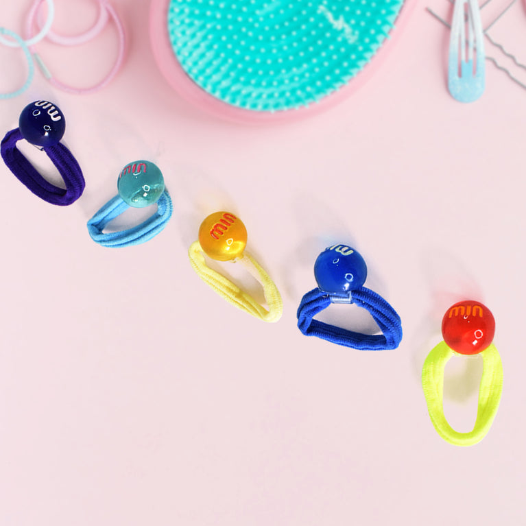 Small Ball Elastic Hairbands (Pack Of 5  Multicolour)