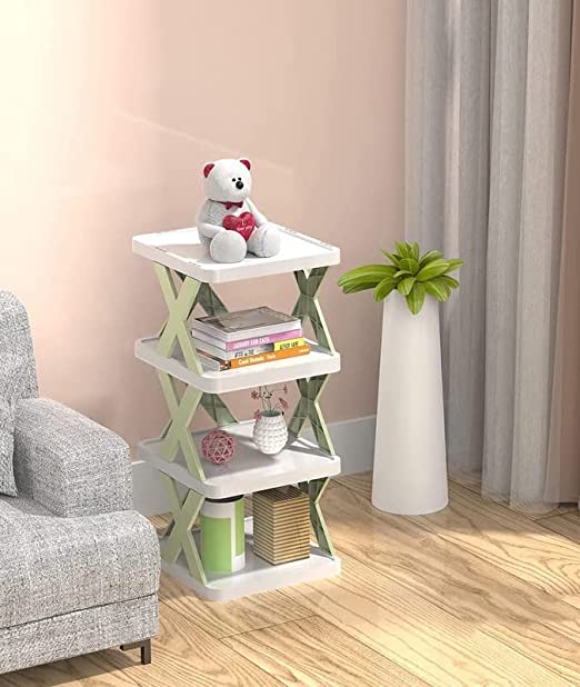 9078 4 Layer Shoes Stand Shoe Tower Rack Suit For Small Spaces Closet Small Entryway Easy Assembly And Stable In Structure Corner Storage Cabinet For Saving Space