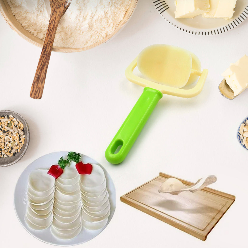 2886 Plastic Round Roll Forming Cutter Cake Ball Tongs And Molds Puri Cutter Roller Machine For Baking Tools (1 Pc Mix Color)