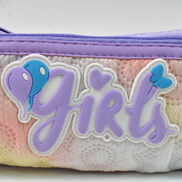 Pencil Pouch With Zipper Students Pencil Case Large Capacity Makeup Pouch Stationery Bag (1 Pc 2 Compartment)