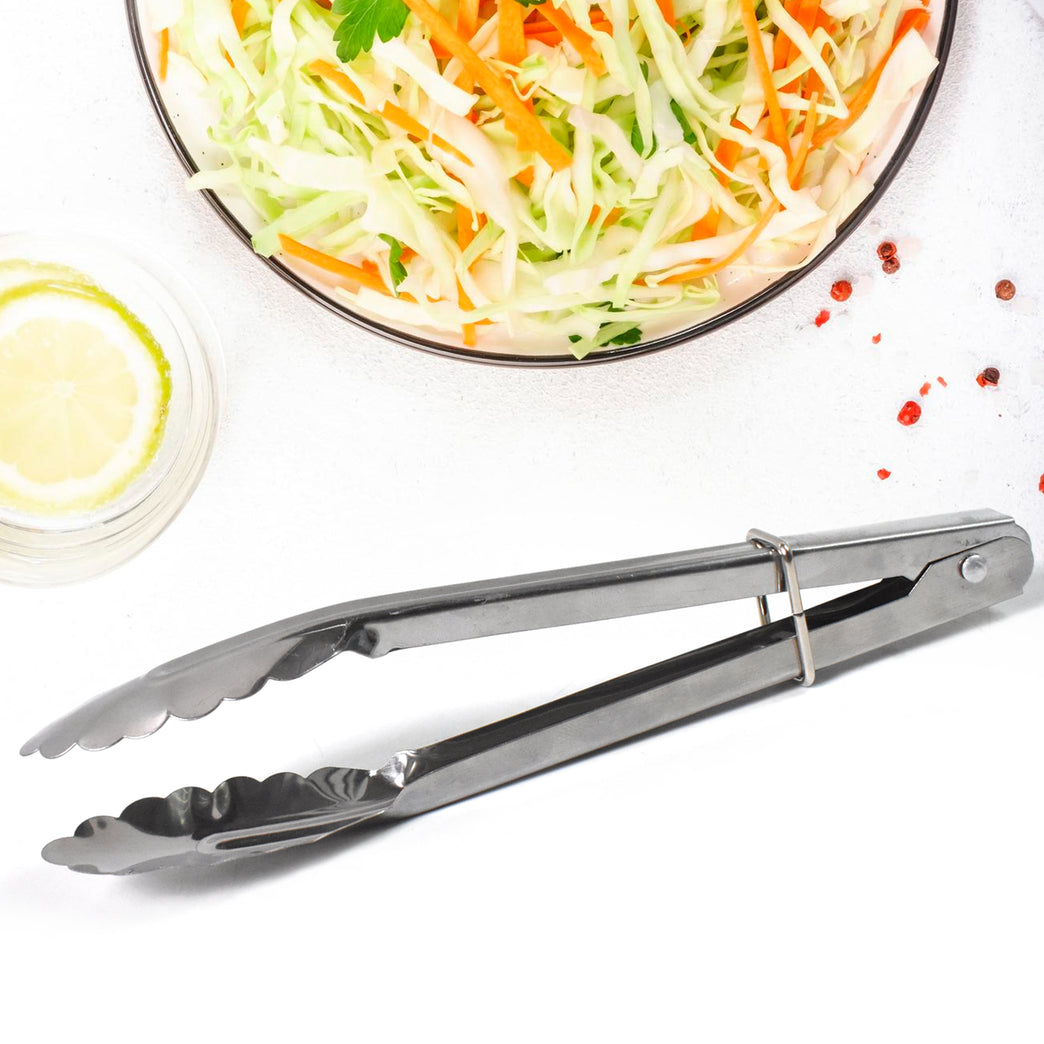 Metal Household Kitchen Salad Dessert Buffet Food Tong Clamp Clip (1 Pc 17 Cm)