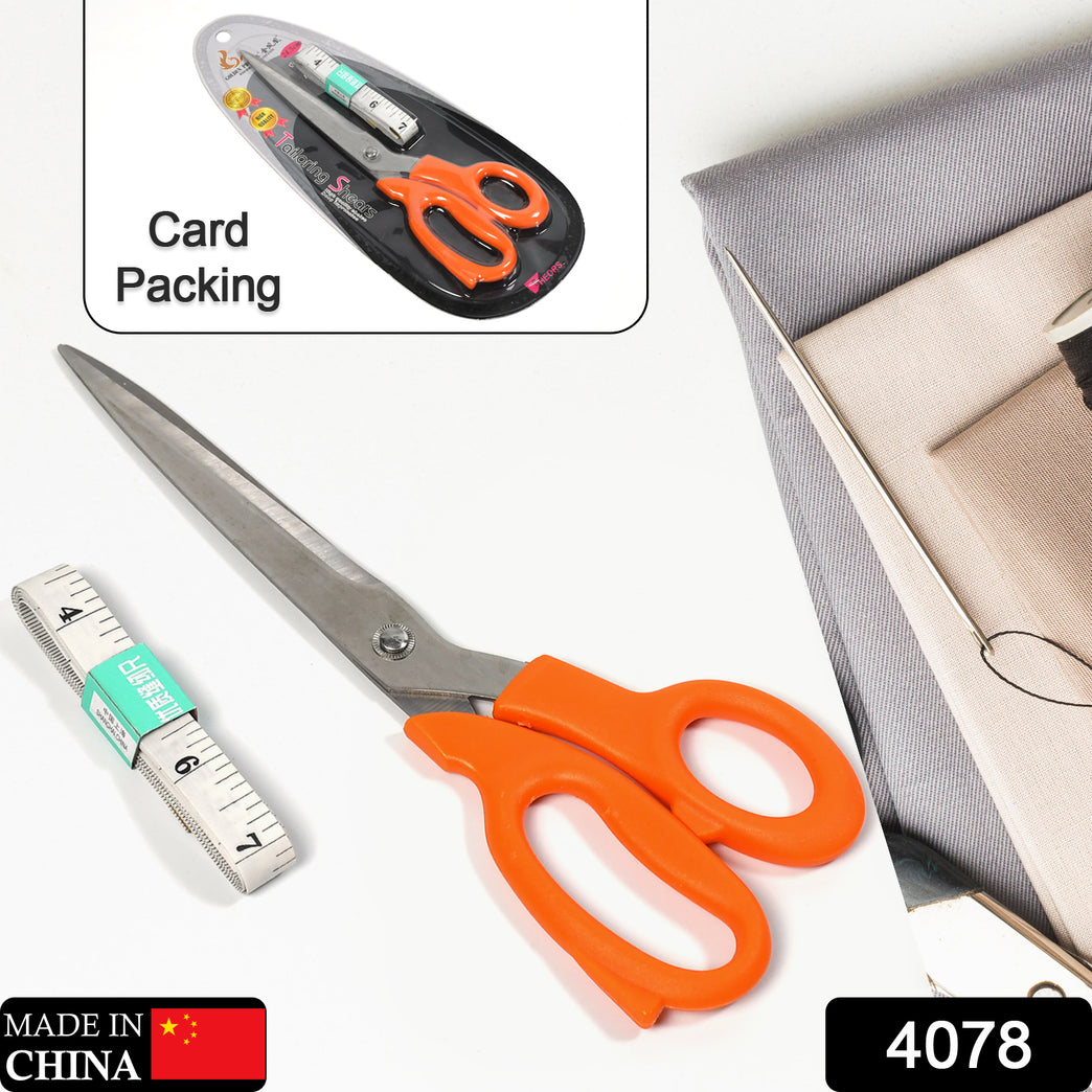 4078 Tailor Scissors And Measuring Tape High Quality Scissor With Flexible Measuring Tape For Tailor Home Use Scissor