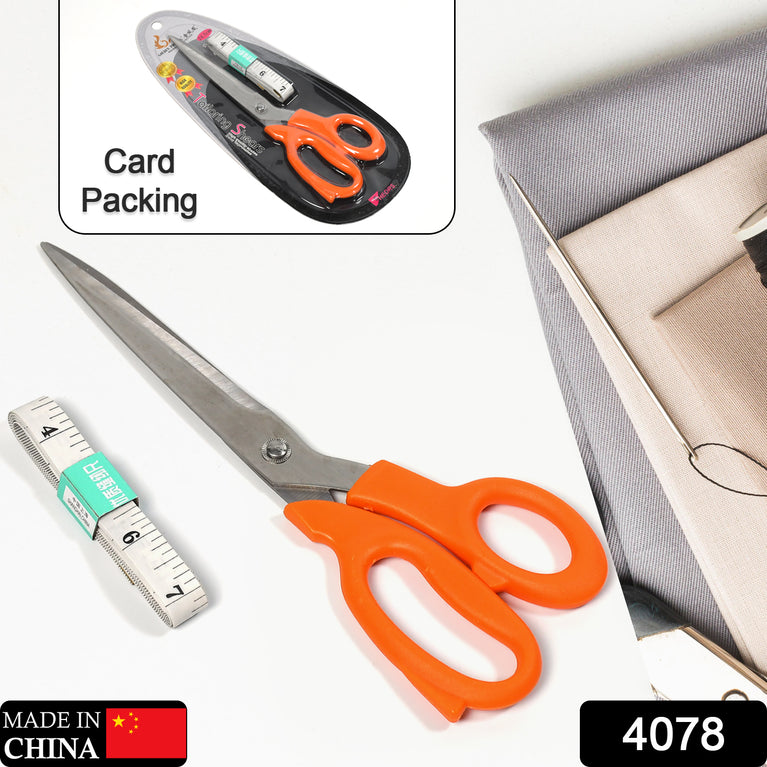 4078 Tailor Scissors And Measuring Tape High Quality Scissor With Flexible Measuring Tape For Tailor Home Use Scissor