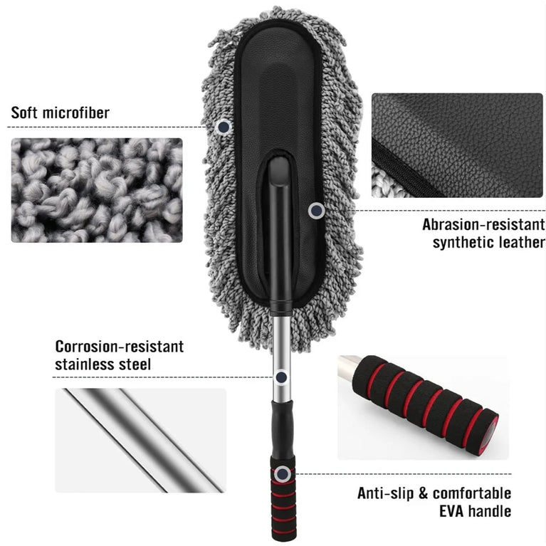 Car Dust Brush Gentle And Efficient Cleaning Tool For Interior And Exterior (1 Pc)