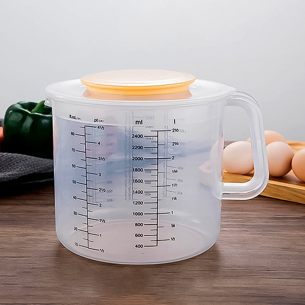Plastic Baking Measuring Cup 2.5l Measurement With Scale Kitchen Pouring Cup