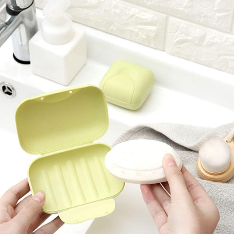 4592 Travel Soap Case Box Plastic Soap Box With Cover Waterproof Leakproof Soap Dish For Bathroom Travel Use (1pc)