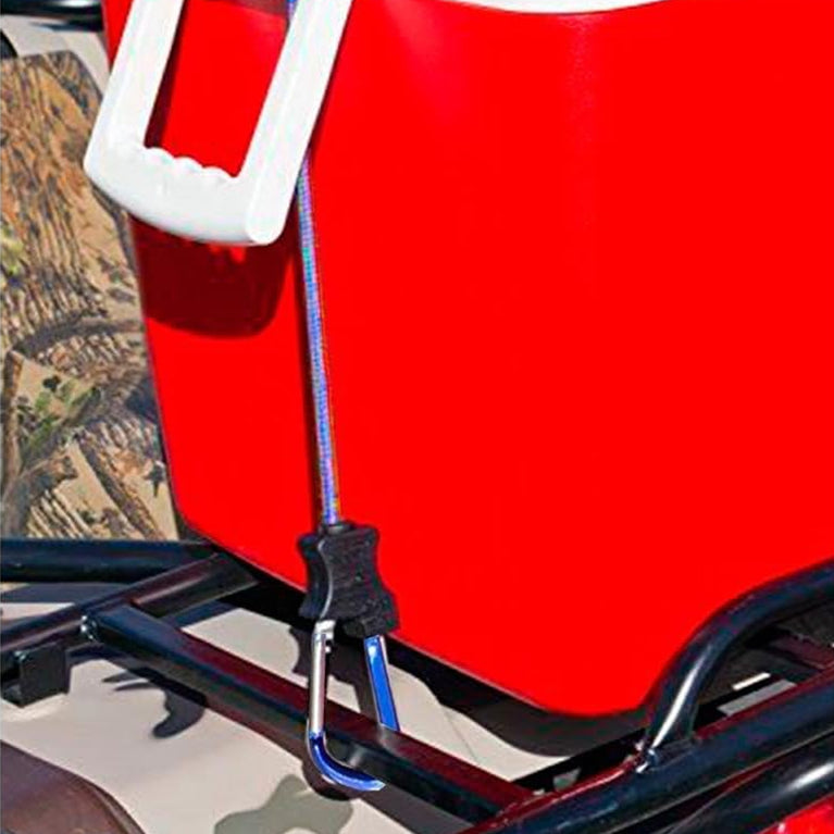 Carabiner Bungee Cords With Hook Tie Downs Luggage Strap Carrying Bag Secure (1 Pc Mix Color)