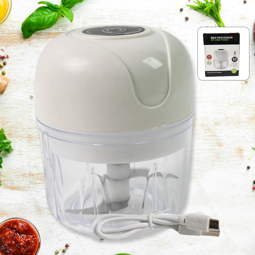Wireless Usb Rechargeable Mini Electric Garlic Machine Chopper (250ml)