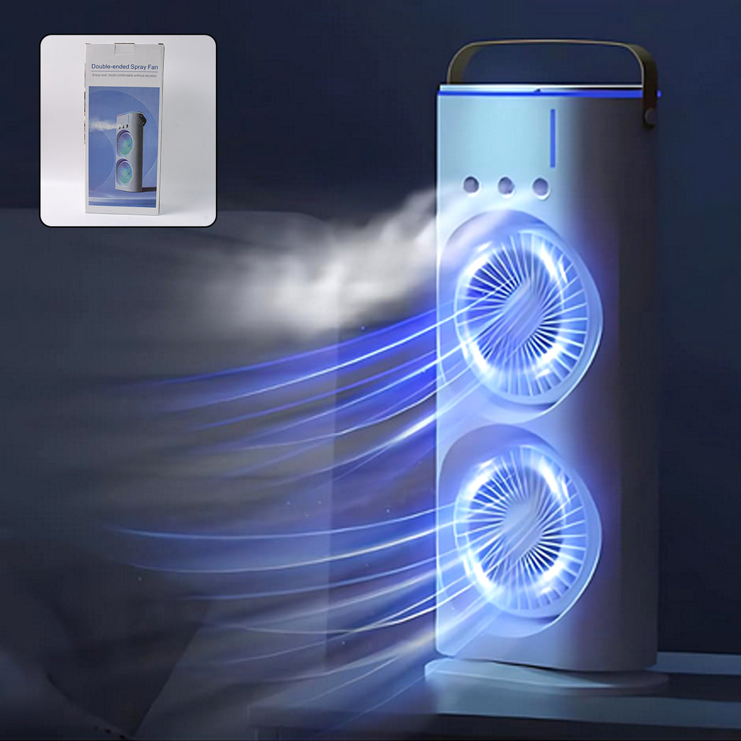 Portable Tower Mist Spray Cooling Fan Air Cooling Fan (1 Pc)