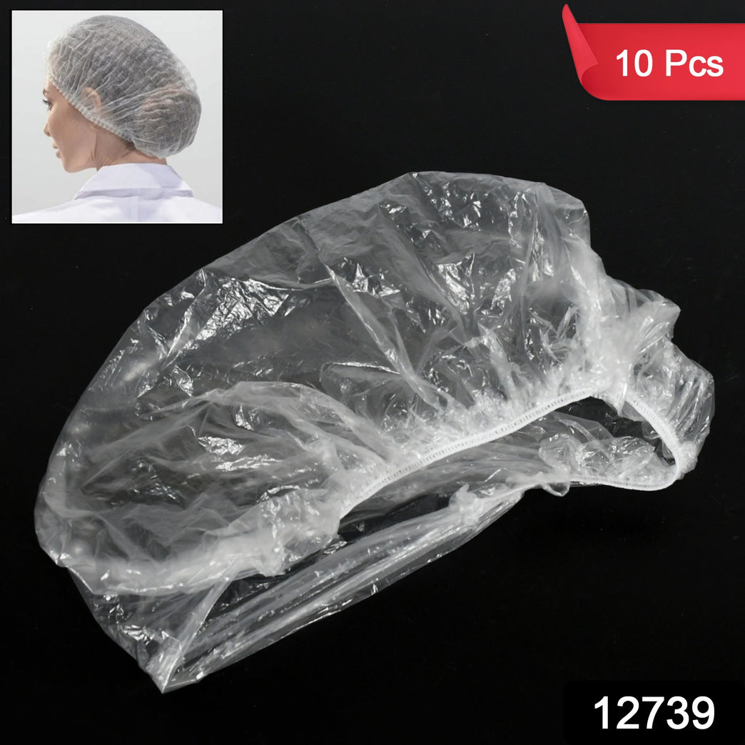 Disposable Shower Caps For Women Larger Thicker Waterproof And Individually Wrapped Plastic Elastic Hair Bath Caps For Hotel And Spa Hair Salon Home Use Portable Travel (1pc 10 Pc)