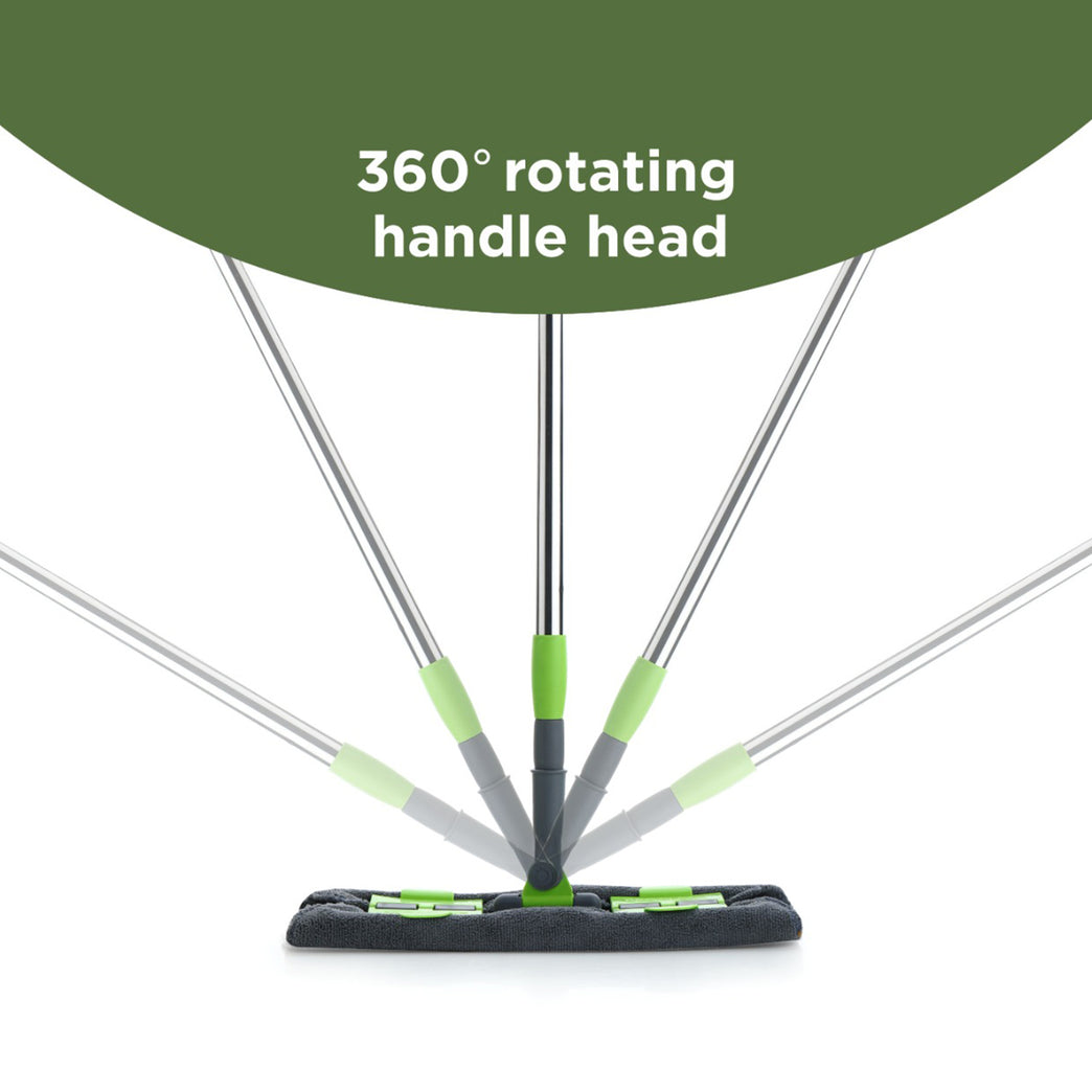 8710 Multipurpose Wet And Dry Cleaning Microfiber Flat Mop Floor Cleaning Mop With 360 Degree Rotating Head And Telescopic Handle Steel Rod Long Handle Dry Mops Standard (1 Piece Multi-colour)