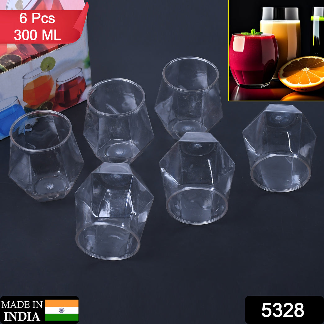 5328 Premium Transparent Pilsner Glasses Beer Juice Mocktail Lassi Glasses For Better Head Retention Aroma And Flavor Crystal Plastic Glass