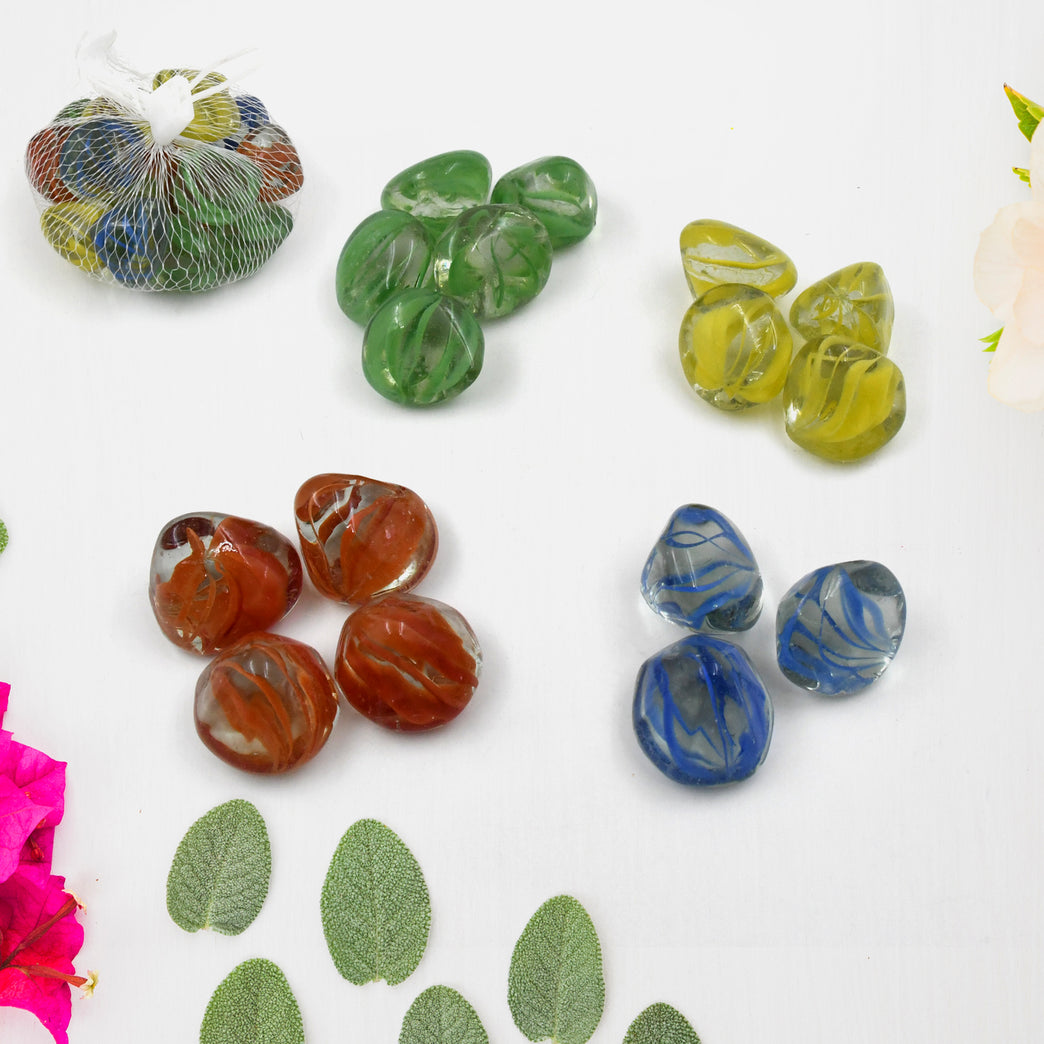 17802 Multi-color Decorative Stone For Garden Lawn Aquariumfish Tank Gravel Flower Potsdecoration Pebbles For Fish Bowl All Purposeattractive Stone Set