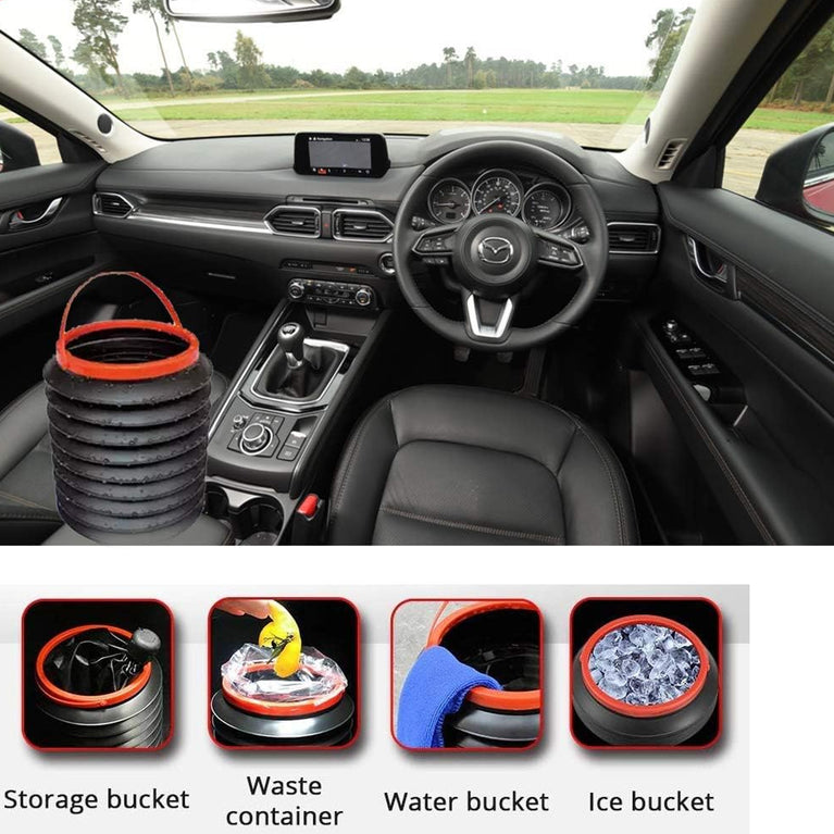 0237r Foldable Storage Bucket Water Container Dustbin Multiuse Bucket For Home Car Kitchen Use Bucket