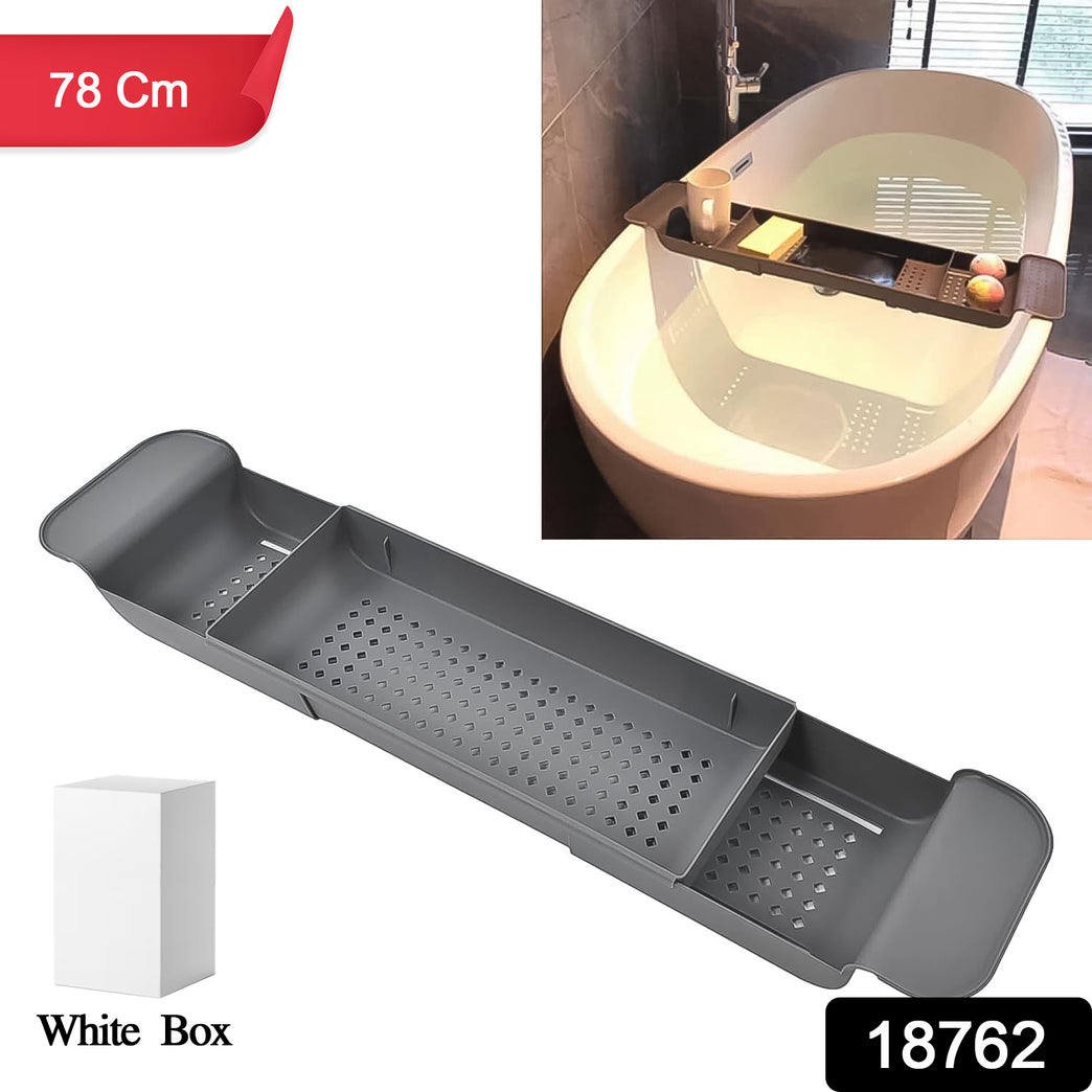 Retractable Bath Caddy Retractable Bathtub (78 Cm Long Adjust 1 Pc With White Box)