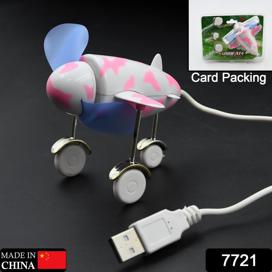 7721 Plane Shape Usb Plane Unique Design Fan Energy Saving Fan For Laptop Computer Desktop Fan