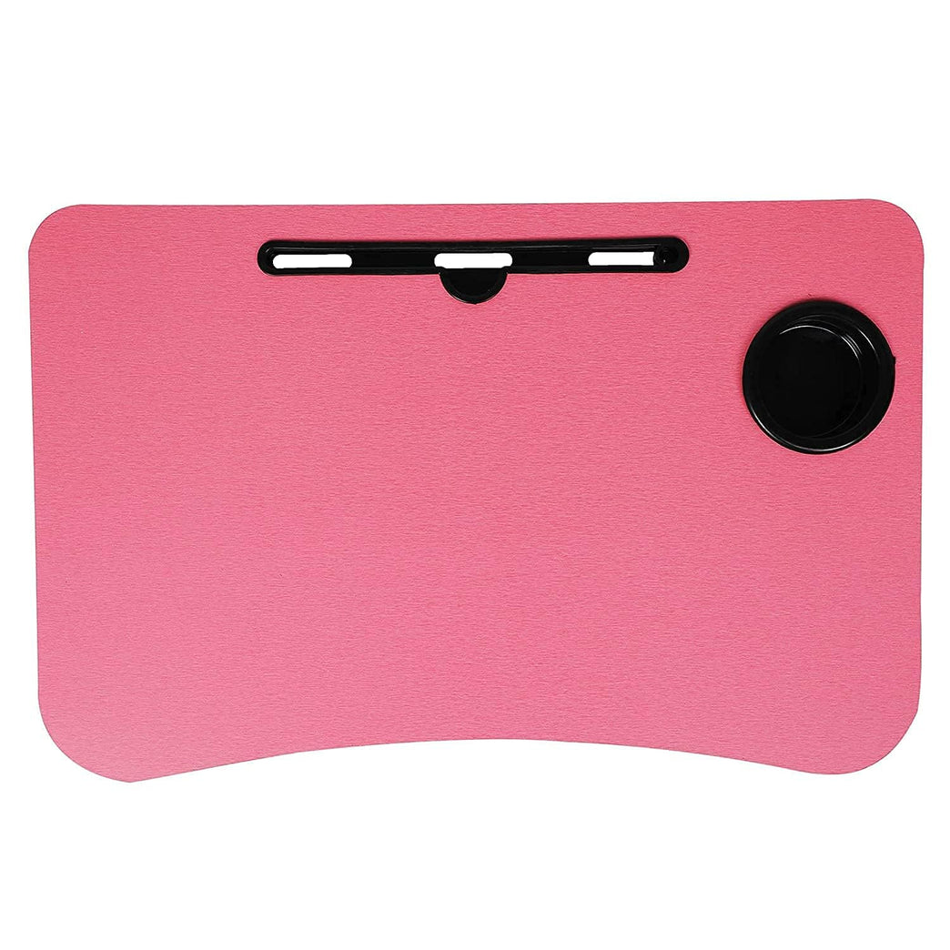 4494 Multi-purpose Laptop Desk For Study And Reading With Foldable Non-slip Legs Reading Table Tray Laptop Table Laptop Stands Laptop Desk Foldable Study Laptop Table ( Pink )