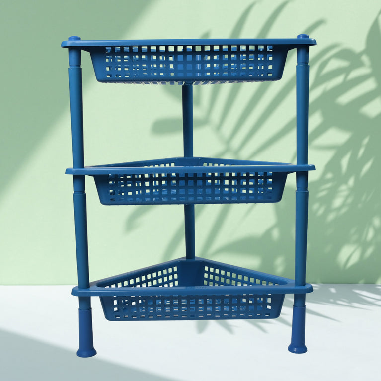 2812 Triangle Storage Plastic 3-tier Rack Shelf For Kitchen Living Room Bathroom Office