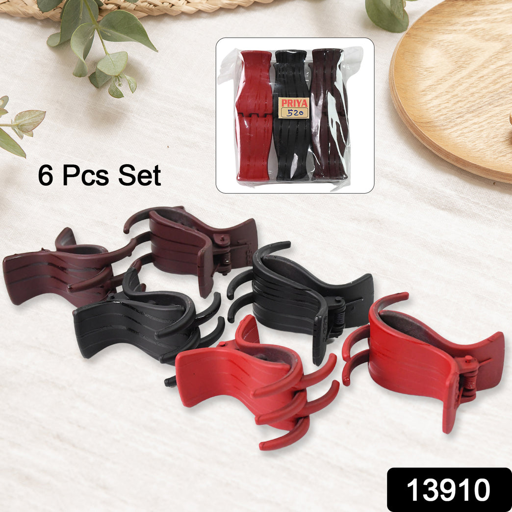 Big Hair Clips For Girls Kids Hair Accessories (6 Pcs Set Multi Color)